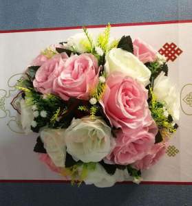 【Fast Delivery】Cross-border road guide for new wedding Roman column simulation silk flowers decorated car ball hall wedding items wholesale