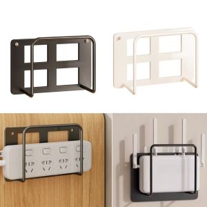 OKKFINE ติดผนัง ที่ยึดเราเตอร์ ใช้งานได้หลากหลาย โลหะ ขายึดเก็บ WiFi ทนทาน ประหยัดพื้นที่ ชั้นวางเราเตอร์ ห้องนั่งเล่น