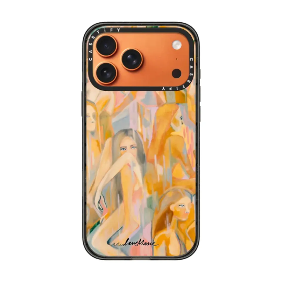 CASETiFY Heart Evangelista Pattern Acrylic Shockproof with MagSafe