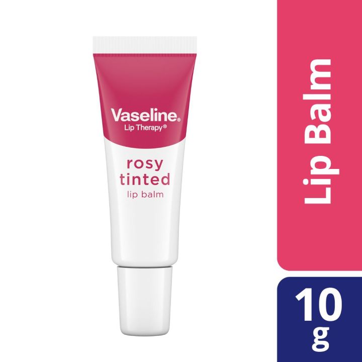 Vaseline Lip Therapy Rosy Tinted Lip Balm Tube With Petroleum Jelly 10G ...