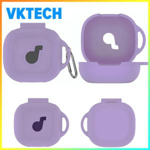 [Vktech] Silicone Case with Carabiner Earbuds Case Cover Front LED&Logo Visible Carrying Case for Anker for Soundcore P40i Case Cover