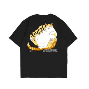 Otsky Kaos Pria Logo Slothful Black X T2001 Cotton 24s