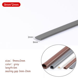 6M/lot I-D Type Silicone Rubber Sealing Strip For Door / Window Sound Insulating Strip Self-adhesive Tape Window Insulation Seal