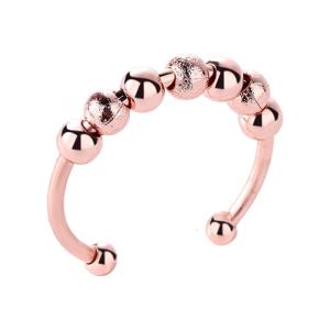 Flexible Antistress Spinner Ring For Office Adult Beaded Finger Ring Gift Creatove Stress Relief Finger Spinner