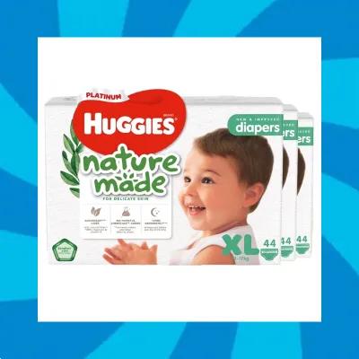 (Carton Deal)Huggies Platinum Naturemade Tape Diapers