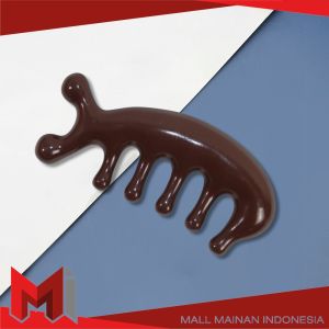 MallMainan-C1355 Sisir Pijat Kepala Bahan Kayu Terapi Rambut kulit Serbaguna / Kerokan Sisir Gigi