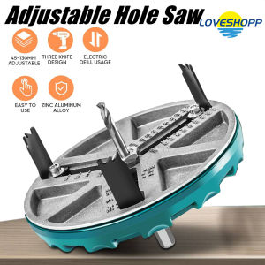 1pc Adjustable Punching Saw Diameter 45-130mm Hole Opener Cutting Woodworking Tools Punching Saw Smooth Cutting Blades Drill Bit Cutting Tools