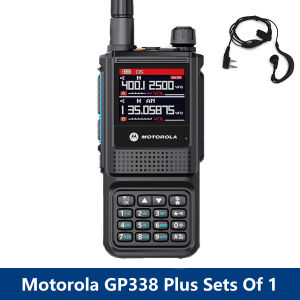 MOTOROLA GP338 Plus walkie talkie long range 20km  two way radio 15w high performance 6800mAh long battery life Outdoor IP54 protection level waterproof dust and shock avoidance can adapt to the urban environment Walkie-Talkies