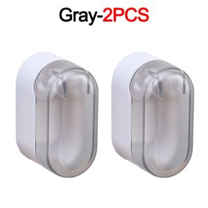 KEBETEME 5pcs Dustproof Toothbrush Holder Wall-Mounted Punch-free Toothbrush Rack Electric Toothbrush Holder Space Saving Household Bathroom Toothbrush Organizer Box