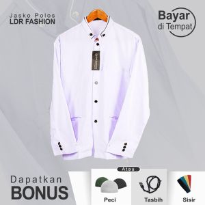 JASKO POLOS PUTIH LDR FASHION Best Seller Bonus Peci atau Tasbih & Sisir