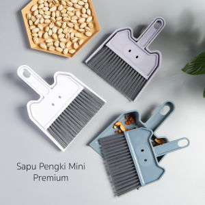 HA 52 Sapu Set Pengki Mini Premium Plastik Tebal Bulu Sintesis Kuat Tidak Mudah Kusut dan Rontok