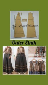 pola instan/ pola jiplak OUTER ETNIK