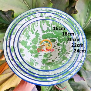 GRIYA NATURE [COD] Mangkok / Baskom Blirik Enamel Jadul Kuno Vintage Antik Seng Blek Hijau Kedaung Estetik Mug Jokowi Lurik Blurik Warna Hijau Loreng Lorek Jembung Ekonomi Timbangan Klasik Jug Kaleng Army Cendol Blirek Makan Saji Snack Kaleng Piring