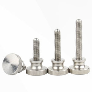 M5 M6 M8 M10 GB834 304 Stainless Steel Knurl High Step Head Hand Tighten Thumb Screw Curtain Wall Glass Lock Thumb Bolt