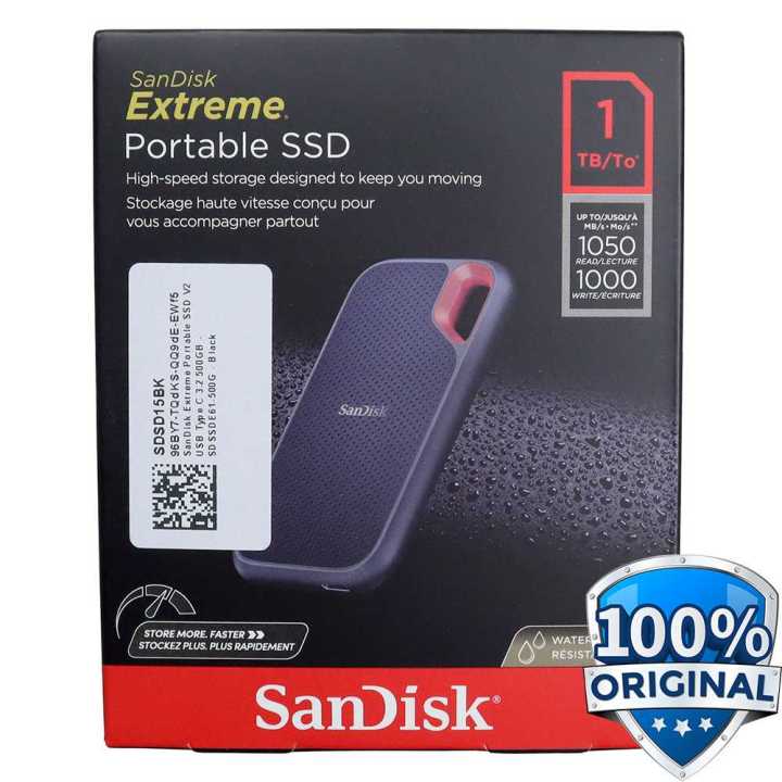 SanDisk Extreme Portable SSD V2 USB Type C TB Portabel