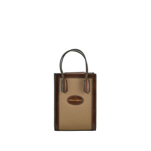 Charles Berkeley CELESTINE Genuine Leather Mini Vertical Tote Bag Top Handle Crossbody Bag Magnetic Flap Closure (WF-124070)