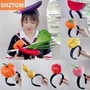 [COD] SHZTGM ที่คาดผมผักผลไม้ตลกๆที่คาดผมทรงขนมปังกล้วยที่คาดผมพริกไทยสำหรับวันฮาโลวีนวันเกิด