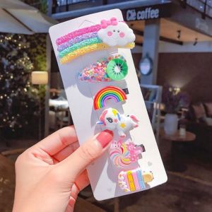 JEPIT RAMBUT ANAK KOREA RAINBOW SET ISI 6 PCS || JEPITAN ANAK CUTE GLITTER