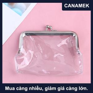 【CANAMEK】 Túi kẹp miệng sắt đơn giản trong suốt Ins Túi đựng đồ nhỏ ví đựng tiền xu