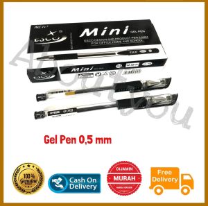 1 box 12 Pulpen MINIGEL GEL PEN jel hitam 0.5 mm pena murah