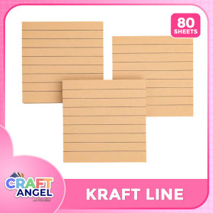 Sticky Notepad 80 Sheets Memo Pad Lined Grid & Blank Memo Pad (7.5cm x 7.5cm) for Notes Planner Checklist & OfficeUse