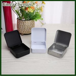 Ginca มินิกระป๋องโลหะภาชนะสี่เหลี่ยมบานพับพับเก็บดีบุกกล่องขนาดเล็กชุด