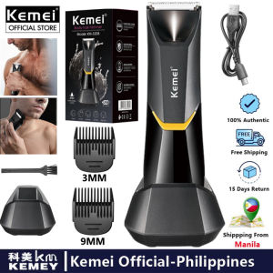 KEMEI KM-3208 Washable Electric Groin Body Hair Removal Men & Women Ball Shaver & Body Groomer Beard Grooming Rechargeable Hair Trimmer
