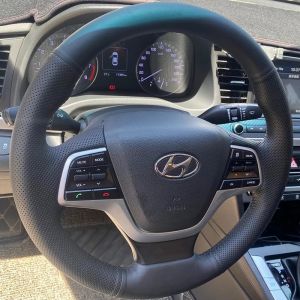 Kaly DIY Car Steering Wheel Cover Carbon Fiber Hand Stitched Interior for Hyundai Elantra 4 2016 2017 Solaris Accent 2017 2018 5B9Z4