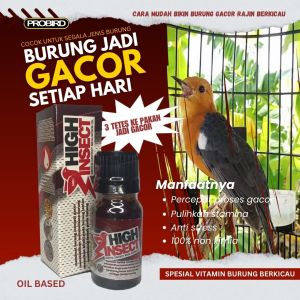 HIGH INSECT VITAMIN PENGACOR BURUNG BERKICAU ANIS MURAI PLECI TETESKE MAKANAN LANGSUNG GACOR