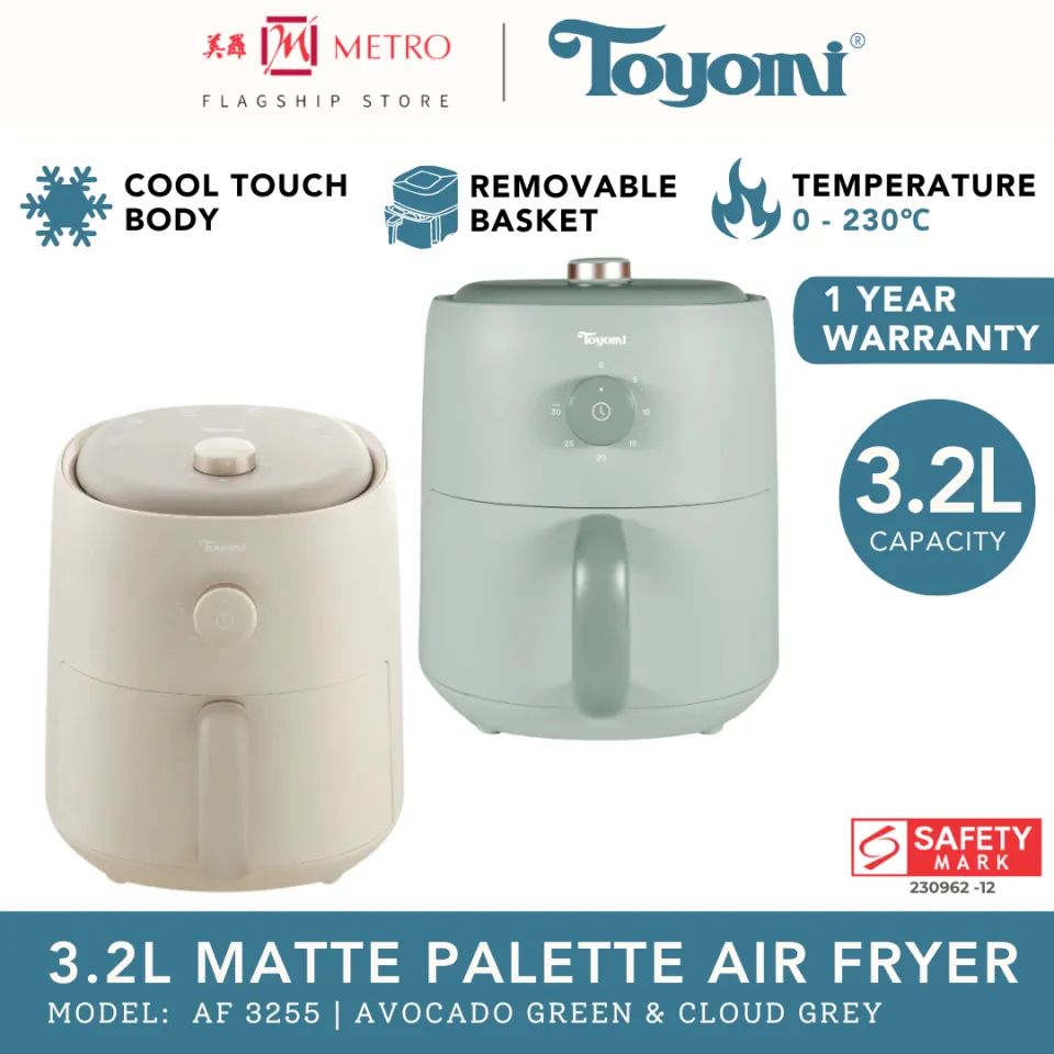 Toyomi Matte Palette Air Fryer AF 3255 Avocado Green