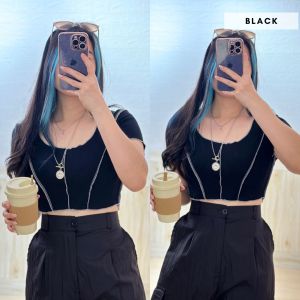 AUVESION Cashie Knit Crop Top 4948 | Atasan Wanita Crop Top