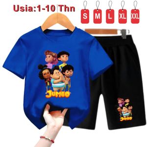 Boneka kartun Jumbo Kaos Setelan Celana Pendek Anak-Anak 1-10 Tahun Bahan Babyterry