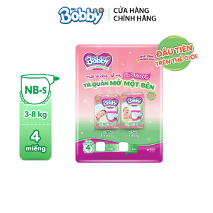 [Try&Buy] - Tã/bỉm quần Mở Một Bên Bobby size NB-S 4 miếng