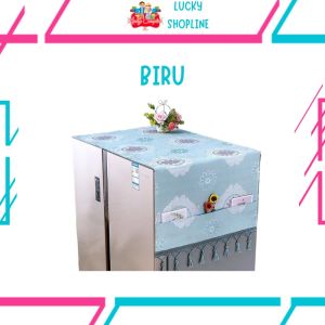 [BIG SALE] Cover Penutup Kulkas Taplak kulkas Multifungsi Alas Penutup Lemari es MOTIF MATAHARI