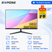 Una Gaming Monitor 24 27 Inch IPS Curved Monitor 165Hz Low Blue Light Monitor For PC Laptop Office Design Monitor