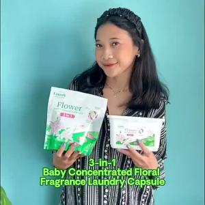 Einmilk 300g Baby Laundry Detergen Pods 3 in 1 Powerful Cleaning Flower Scent Detergent Capsules