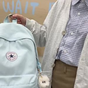 AE26 New exquisite round-logo large-capacity high-appearance junior high school weight-reducing backpack 1-6 Female students schoolbag
