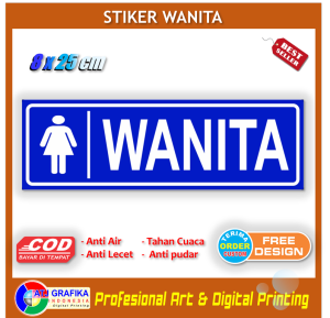 Stiker wanita woman perempuan sticker petunjuk pintu ruangan khusus