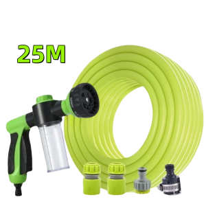 Multi-Function 8-Mode Garden Hose Sprayer with Pressure Control and Bubble Foam Nozzle for Home & Car Cleaning
