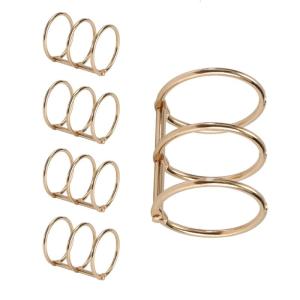 5 cái/bộ 3 nhẫn Kẹp bướm cuốn sách Nhẫn kim loại kẹp tài liệu lá lỏng nhẫn cho sổ tay nhật ký Album ảnh RÀNG BUỘC