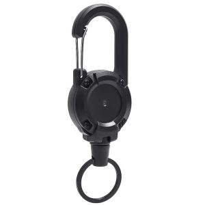 Anti-theft Metal Easy-to-pull Buckle Rope Elastic Keychain Wire Rope Keychain Backpack Carabiner Hook Adopts sturdy metal pull buckle and durable wire rope retractable design for flexible use. Equipped with carabiner clip easy to hang on backpacks