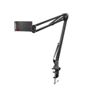 Lazy Mobile Phone Holder Metal Cantilever Bedside Desktop Tablet Watch TV Live Broadcast Equipment Multifunctional ipad Clip Suitable for Online Education Office Home Adjustable