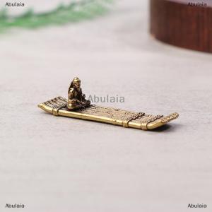 [COD] Abulaia เครื่องประดับตั้งโต๊ะ1ชิ้นแพไม้ไผ่โบราณเรือประมงชาวประมงศิลปะการสร้างแบบจำลองประติมากรรมที่วางธูปของตกแต่ง