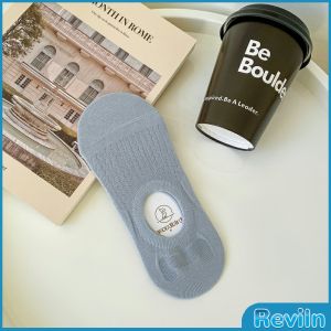 R.E. ถุงเท้าผู้หญิง วัสดุผ้าฝ้ายแท้ ซับเหงื่อดี สําหรับสุภาพสตรี Boat socks