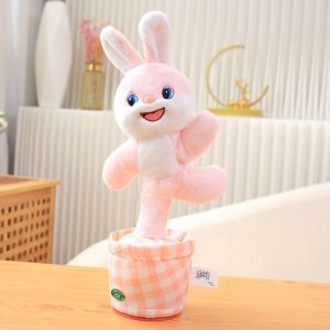 STKE Learning To Speak Electronic Shake Dancing Toy Recording Singing Dancing Repeat Talking Plush Toys Electronic Light Up Toys Creative Talking Plush Toys Birthday Gift