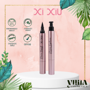 Xi XiU DIVINE LIQUID EYELINER PEN WATERPROOF BLACK WITH STAMP | eyeliner pen | YUNA COSMETICS