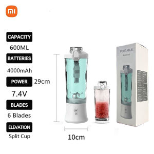 Xiaomi MIJIA Portable Electric Juicer Ice Crusher Fruit Blender 600ML USB Rechargeable Food Shake Multifunctional Juicer Ice Crusher