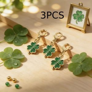 PENGA Good Luck Lucky Clover Keychain Ornaments Friendship Four Leaf Clover Pendant Funny Cute Bag Hanging Gifts