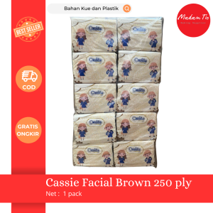 Tisu Cassie Facial Brown 250ply 10pack