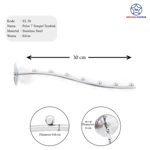 Cantolan Hanger Pipa Suling Belalai Tempel Dinding 7 Titik / 9 Titik / 10 Titik